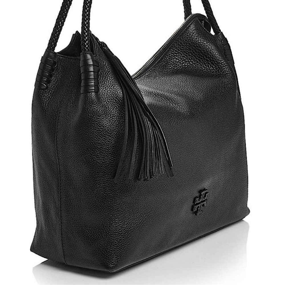 Tory Burch Leather Hobo Black